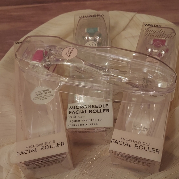 MIcroneedle Facial Roller w/540 .25mm needles Minimize Wrinkles Scars Fine Lines - Picture 7 of 14